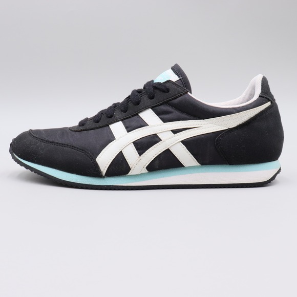 Onitsuka Tiger Sakurada Black White Light Blue Womens Size 6.5 Casual Sneakers - Picture 3 of 9